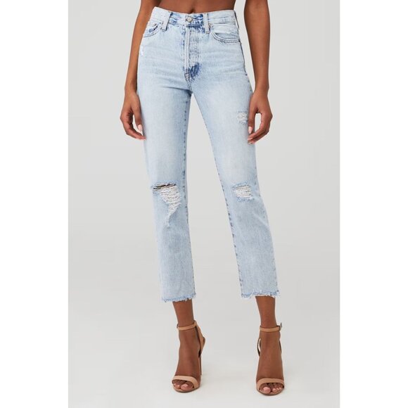 Pistola Charlie High Rise Straight Jeans in Hysteria Distressed 26 Womens denim - Picture 13 of 16